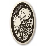 Celtic Dog Oval Porcelain Necklace