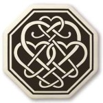 Celtic Heart Octagon Porcelain Necklace