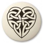 Celtic Heart Round Porcelain Necklace