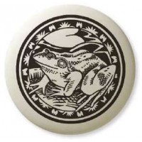 American Bullfrog Pathfinder Animal Totem Porcelain Necklace