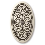 Celtic Spirals Porcelain Oval Necklace