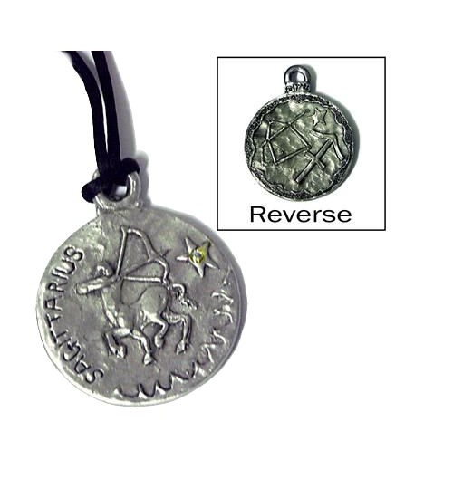 Sagittarius Zodiac Pewter Necklace