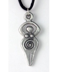 Spiral Goddess Pewter Necklace