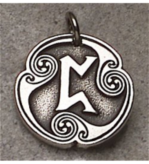 Pertho - Rune of Luck Pewter Talisman