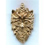 Green Man of the Woods Bronze God Pendant