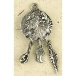 Buffalo Animal Spirit Pewter Necklace