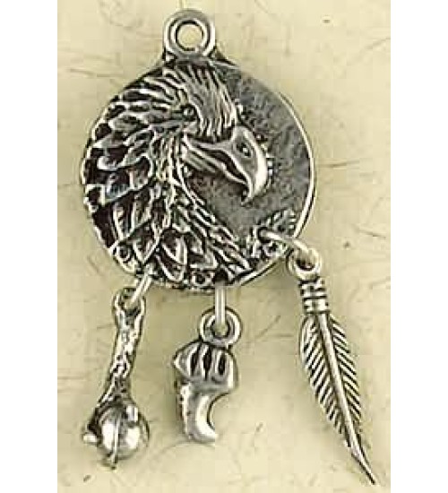 Eagle Animal Spirit Pewter Necklace