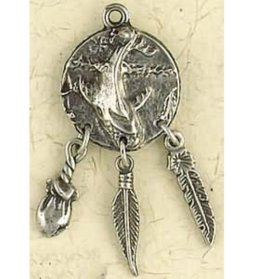 Whale Animal Spirit Pewter Necklace