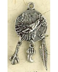 Wolf Animal Spirit Pewter Necklace