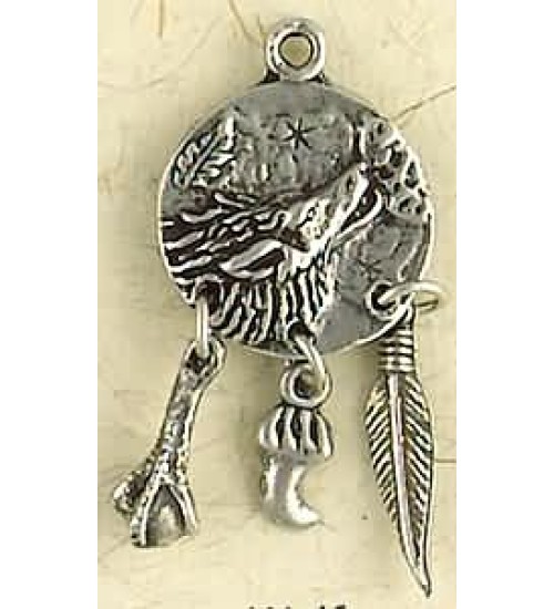 Wolf Animal Spirit Pewter Necklace