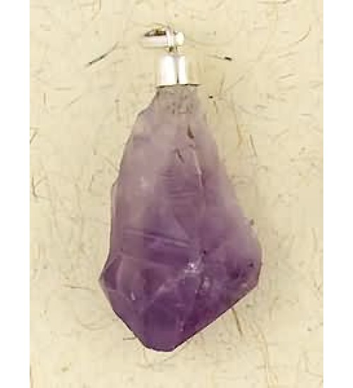 Amethyst Natural Crystal Capped Necklace