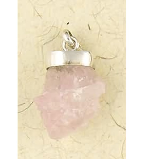 Rose Quartz Natural Crystal Capped Necklace