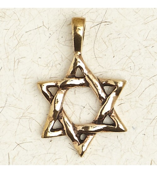 Star of David Bronze Necklace