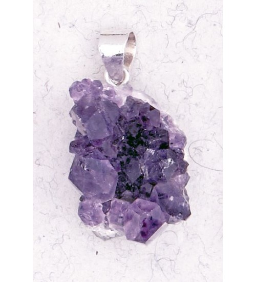 Amethyst Natural Druzy Pendant