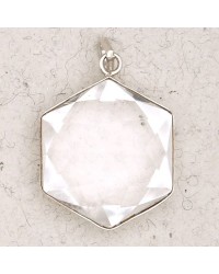 Clear Quartz 6 Point Prisma Star Pendant