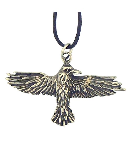 Celtic Raven Pewter Necklace