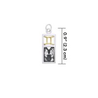 Gemini Silver and Gold Charm