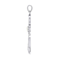 Celtic Goddess Gemini Zodiac Symbol Pendant with Mother of Pearl