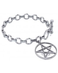 Pentacle Sterling Silver Toggle Bracelet