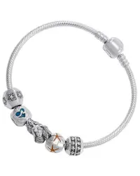 Mermaid Sea Goddess Sterling Silver Bead Bracelet