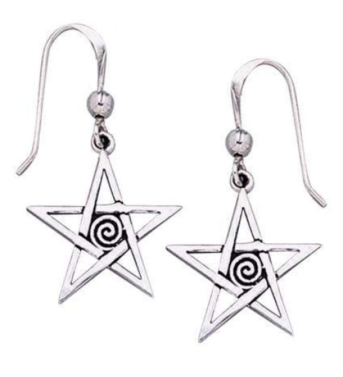 Spiral Pentacle Earrings