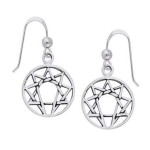 Enneagram Sterling Silver Earrings