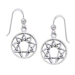 Enneagram Sterling Silver Earrings