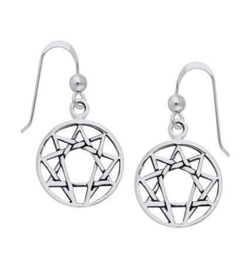 Enneagram Sterling Silver Earrings