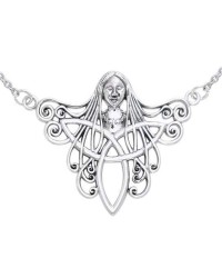 Danu Goddess Sterling Silver Necklace