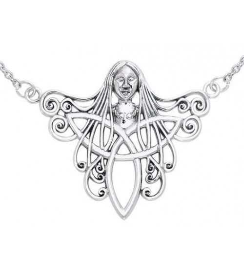 Danu Goddess Sterling Silver Necklace