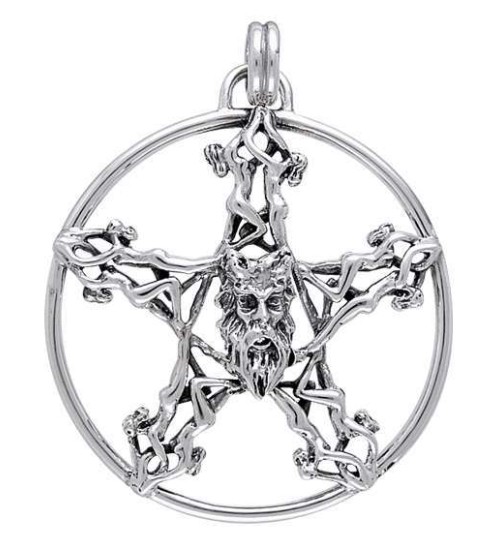 Horned God Pentacle Pentagram Pendant