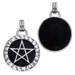 Theban Hidden Pentacle Black Onyx Pentagram Pendant