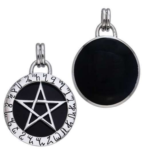 Theban Hidden Pentacle Black Onyx Pentagram Pendant