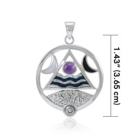 Four Elements Lunar Power Pendant with Amethyst