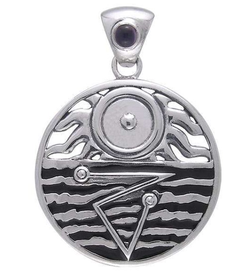Four Elements Harmony Silver Pendant with Gemstone