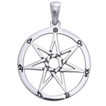 Heptogram Planetary Symbol Pendant in Sterling Silver