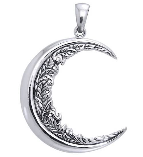 Moon Vines Crescent Moon Pendant