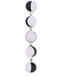 Moon Phase Inlaid Sterling Silver Pendant