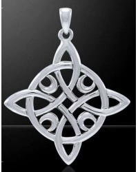 Quaternary Celtic Cross Silver Pendant