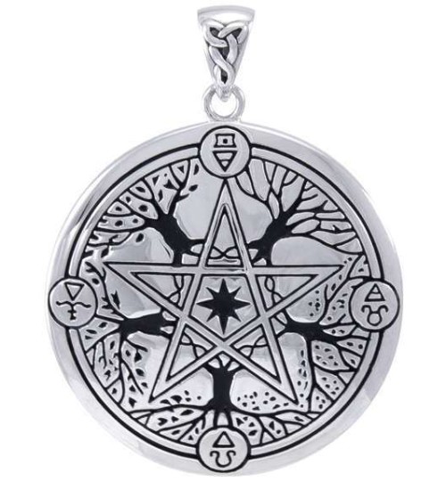 Elemental Seasons Witches Pentacle Pendant