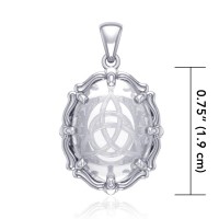 Triquetra Natural Clear Quartz Pendant