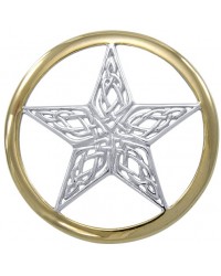 Celtic Knotwork Pentacle Silver and Gold Pendant