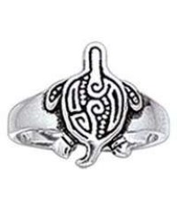 Aboriginal Turtle Silver Toe Ring