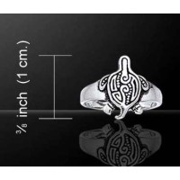 Aboriginal Turtle Silver Toe Ring