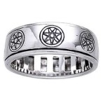 Elven Star Sterling Silver Fidget Spinner Ring