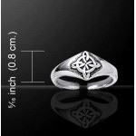 Celtic Four Point Quaternary Knot Silver Toe Ring