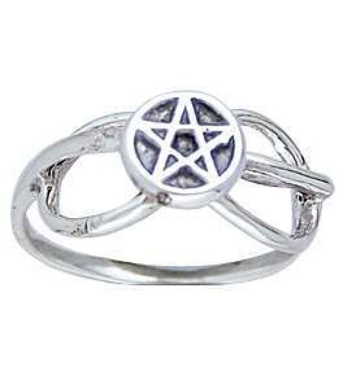 Pentacle Sterling Silver Open Loop Ring