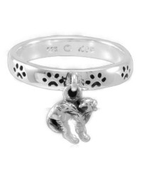 Cat Familiar Laurie Cabot Paw Print Ring