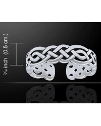 Celtic Knotwork Silver Toe Ring