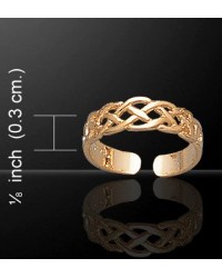 Celtic Knotwork Gold Vermeil Toe Ring